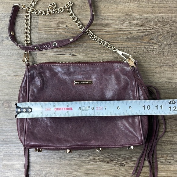Rebecca Minkoff Mini 5 Zip Crossbody Bag Purse in Burgundy - Picture 5 of 8